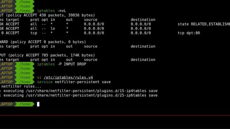 Linux iptables сбрасывается после перезагрузки